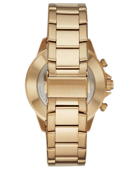 michael kors men's gold gage hybrid watch